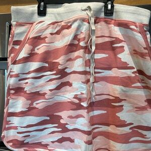 Pink Camo Drawstring Skirt.  NWOT.